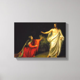 Jesus appears to Mary Magdalene after his resurrec Canvas Print