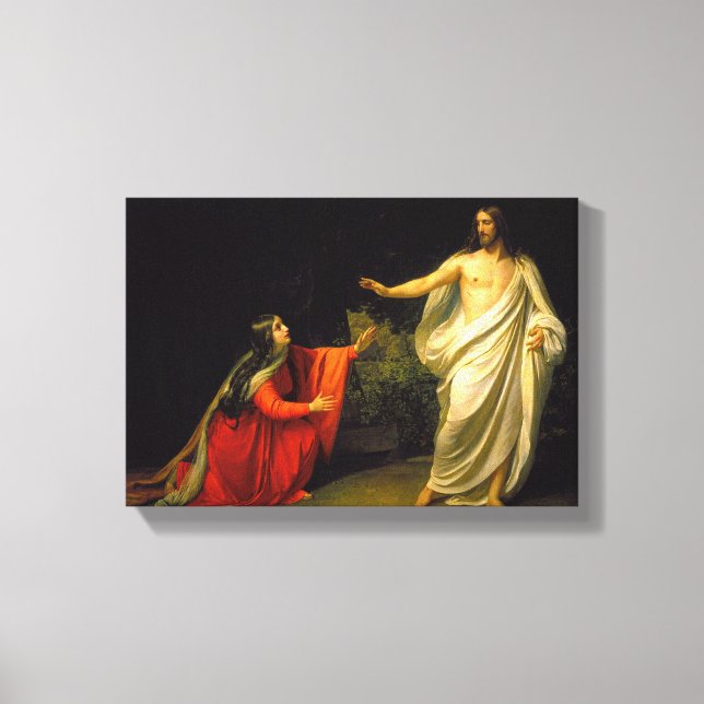 Jesus appears to Mary Magdalene after his resurrec Canvas Print (Front)