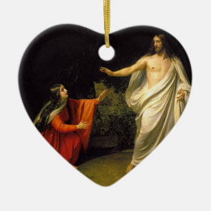 Jesus appears to Mary Magdalene after his Resurrec Ceramic Tree Decoration