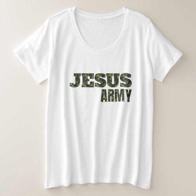 Jesus Army Plus Size T-Shirt (Design Front)