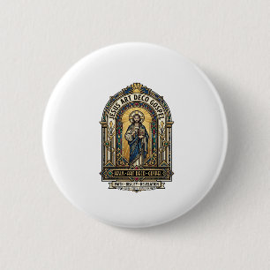 Jesus Art Deco Gospel Jesus Art Deco Christian Fai 6 Cm Round Badge