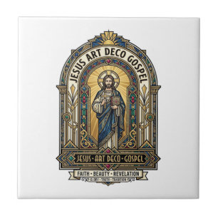 Jesus Art Deco Gospel Jesus Art Deco Christian Fai Tile