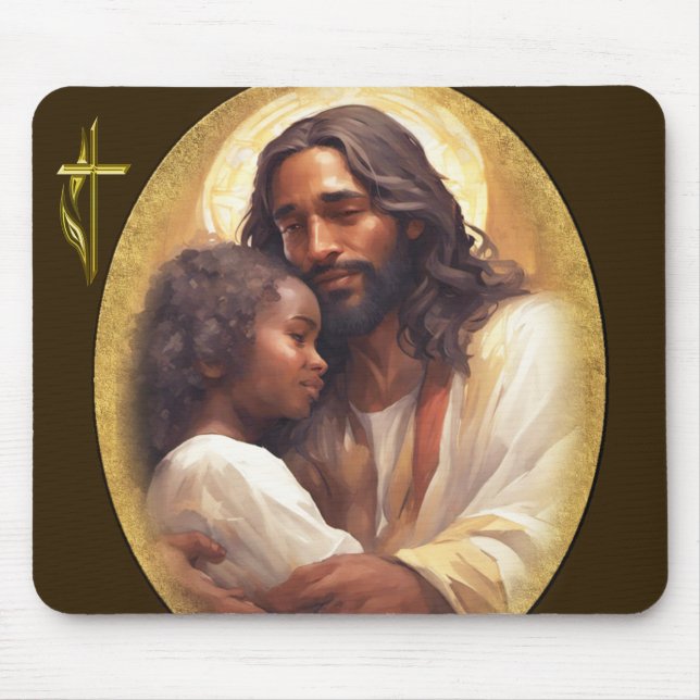 Jesus art mouse pad (Front)