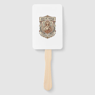 Jesus Art Nouveau Sacred Poster Jesus Art Nouveau Hand Fan