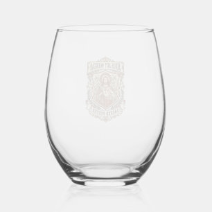 Jesus Art Nouveau Sacred Poster Jesus Art Nouveau Stemless Wine Glass