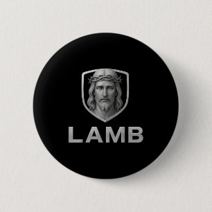 Jesus As The Lamb Iconic Christian Image  6 Cm Round Badge
