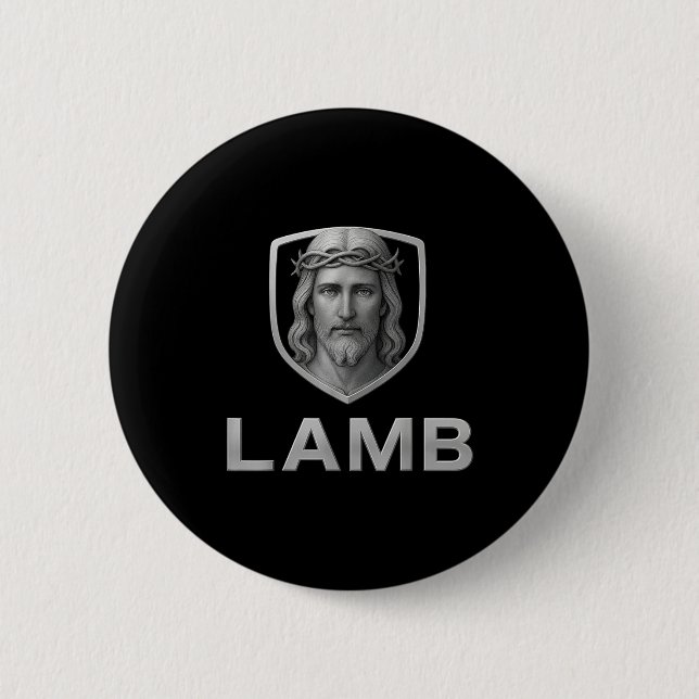 Jesus As The Lamb Iconic Christian Image  6 Cm Round Badge (Front)