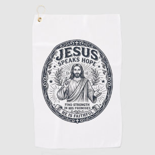 Jesus ASL Deaf Community Inclusion Shirt Christian Golf Towel