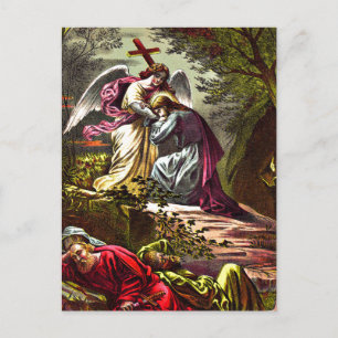 Jesus at Gethsemane postcard