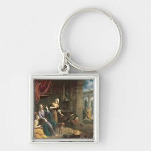 Jesus at the Home of Martha and Mary Key Ring
