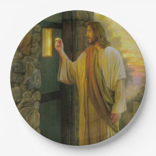 Jesus At Your Door Vintage Paper Plate