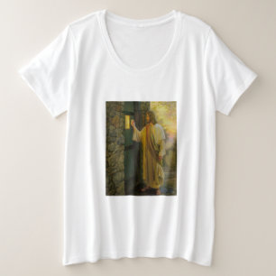 Jesus At Your Door Vintage Plus Size T-Shirt