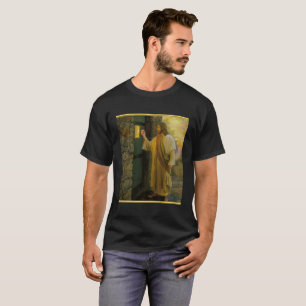 Jesus At Your Door with a gold foil design T-Shirt