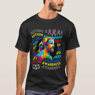 Jesus Autism Awareness Navigating Autism Autism Lo T-Shirt