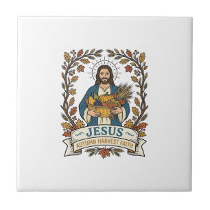 Jesus Autumn Harvest Faith Jesus Autumn Harvest Ch Tile