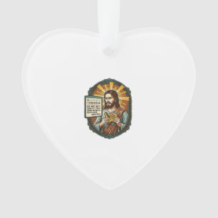 Jesus Bad Influencer Product Review Fail Social Me Ornament