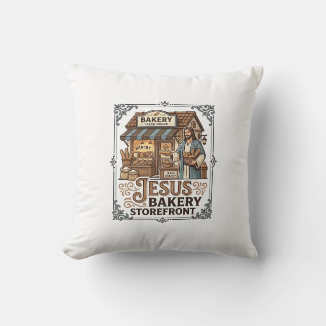 Jesus Bakery Storefront Jesus Bakery Storefront Ch Cushion (Front)