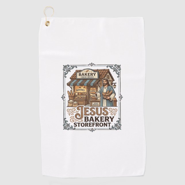 Jesus Bakery Storefront Jesus Bakery Storefront Ch Golf Towel (Front)