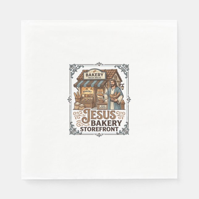 Jesus Bakery Storefront Jesus Bakery Storefront Ch Napkin (Front)