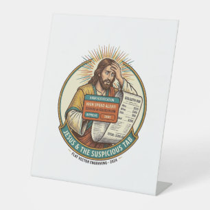 Jesus Bank Card Blocked Suspicious Bar Tab Fraud H Pedestal Sign