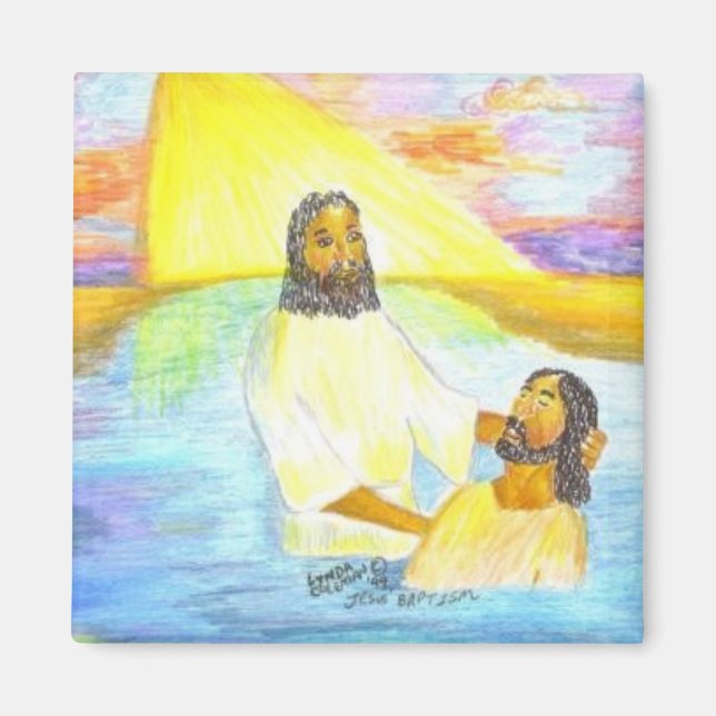 Jesus' Baptism Magnet (Front)