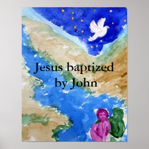 Jesus baptism poster