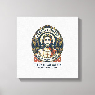 Jesus Barber Mens Grooming Graphic Tee Christian A Canvas Print