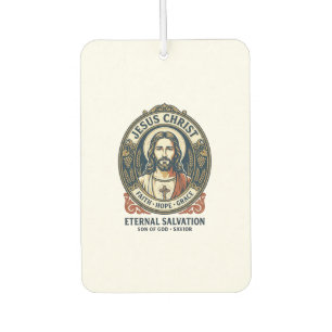 Jesus Barber Mens Grooming Graphic Tee Christian A Car Air Freshener