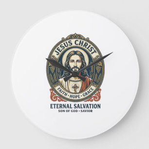 Jesus Barber Mens Grooming Graphic Tee Christian A Large Clock