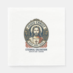 Jesus Barber Mens Grooming Graphic Tee Christian A Napkin