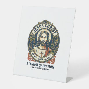 Jesus Barber Mens Grooming Graphic Tee Christian A Pedestal Sign
