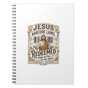 Jesus Barcode Label Redeemed Jesus Barcode Redeeme Notebook