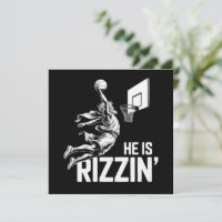 Jesus Basketball He Is Rizzin' Funny Christian 