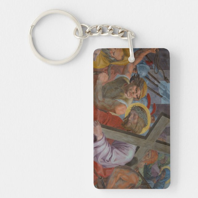 Jesus Bearing His Cross Key Ring (Front)