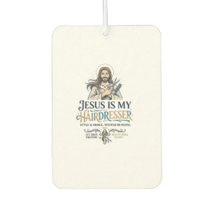 Jesus Beauty Salon Hairstylist T-Shirt Inspiration Car Air Freshener