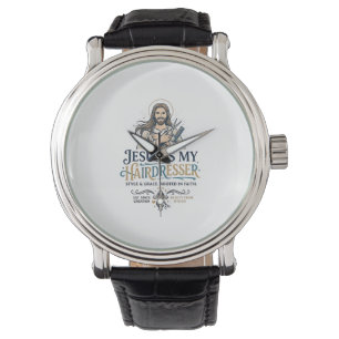 Jesus Beauty Salon Hairstylist T-Shirt Inspiration Watch