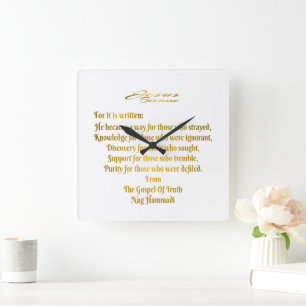 Jesus Became   Square Wall Clock