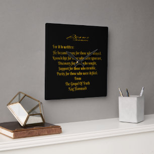 Jesus Became Square Wall Clock