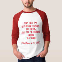 JESUS Began To Preach - Red Christmas 3/4 Sleeve