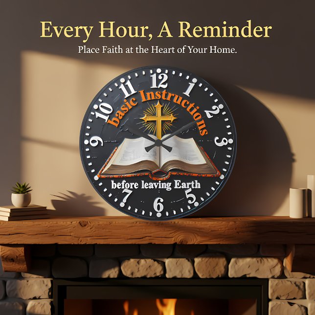 Jesus Bible Basic Instructions Large Clock (Creator Uploaded)