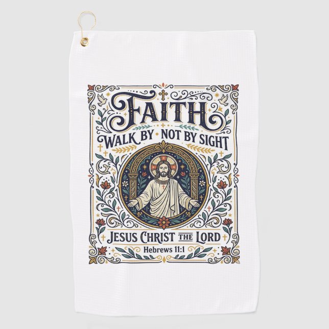 Jesus Bible Journalling Scripture Art Shirt Christ Golf Towel (Front)