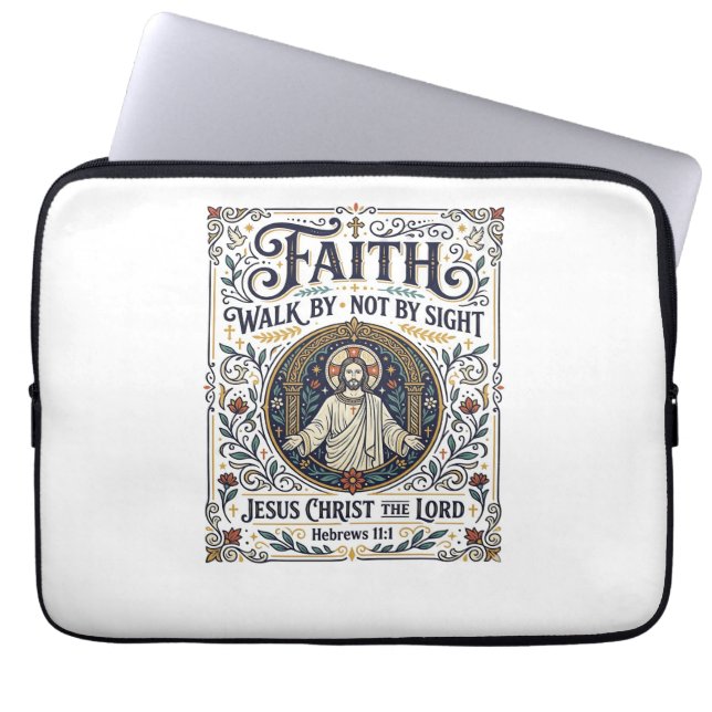 Jesus Bible Journalling Scripture Art Shirt Christ Laptop Sleeve (Front)