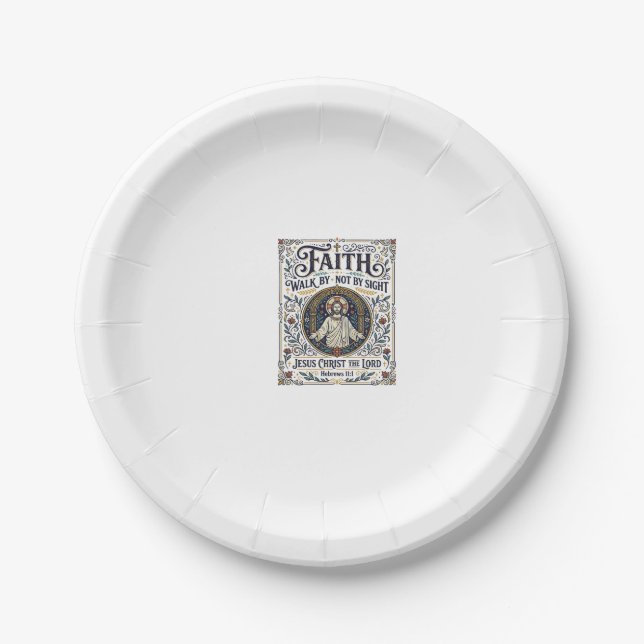Jesus Bible Journalling Scripture Art Shirt Christ Paper Plate (Front)