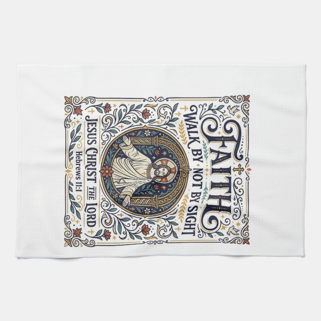 Jesus Bible Journalling Scripture Art Shirt Christ Tea Towel (Horizontal)