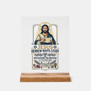 Jesus Bible Languages Hebrew Greek Nerd Shirt Fait Acrylic Sign