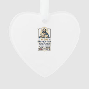 Jesus Bible Languages Hebrew Greek Nerd Shirt Fait Ornament