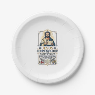 Jesus Bible Languages Hebrew Greek Nerd Shirt Fait Paper Plate