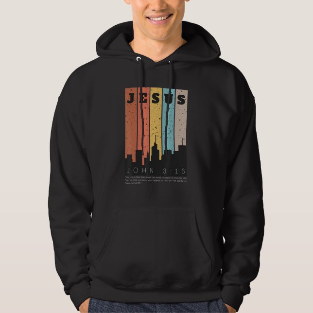 Jesus Bible Verse John 316 Scripture Hoodie (Front)