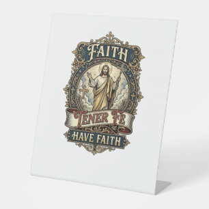 Jesus Bilingual Multicultural Families Shirt Faith Pedestal Sign