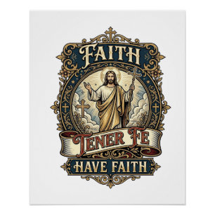 Jesus Bilingual Multicultural Families Shirt Faith Poster
